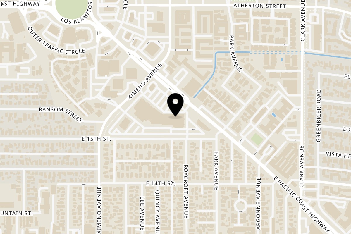Map showing the location of Cyclo Noodles on 4754 Pacific Coast Hwy in Long Beach